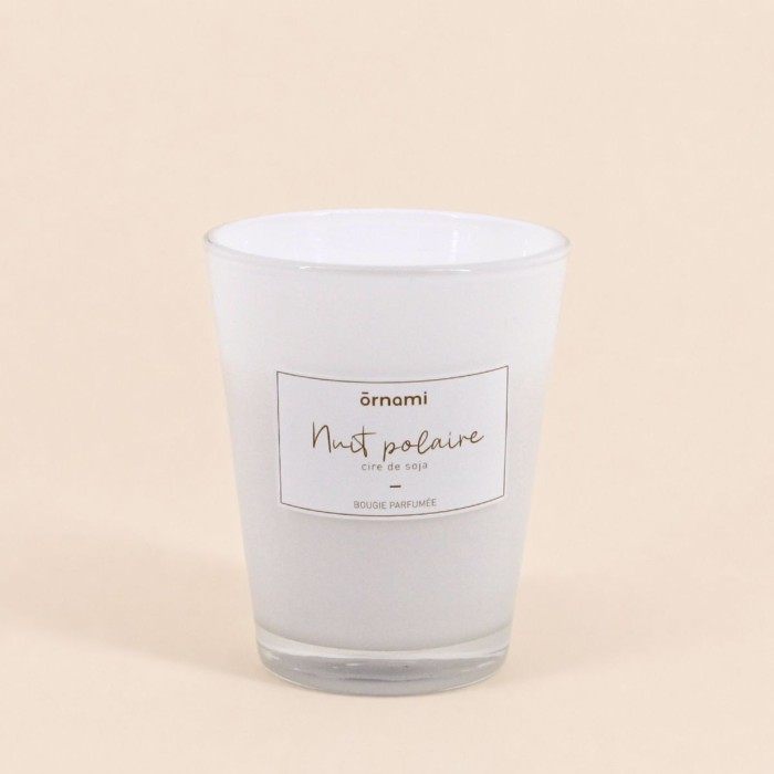 Bougie en cire de soja blanche "Nuit polaire" | Hashtag Déco