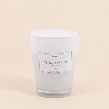 Bougie en cire de soja blanche "Nuit polaire" | Hashtag Déco