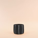 Cache-pot ciment noir 13cm, design moderne | Hashtag Déco