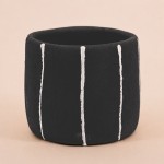 Cache-pot ciment noir 13cm, design moderne | Hashtag Déco