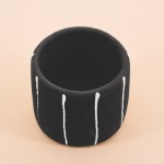 Cache-pot ciment noir 13cm, design moderne | Hashtag Déco