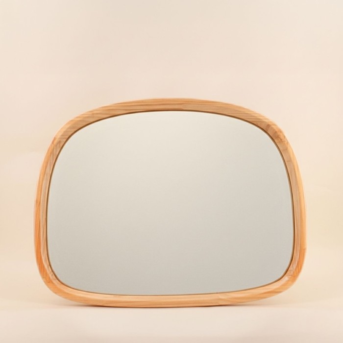 Miroir organique en pin naturel 49x64cm | Hashtag Déco