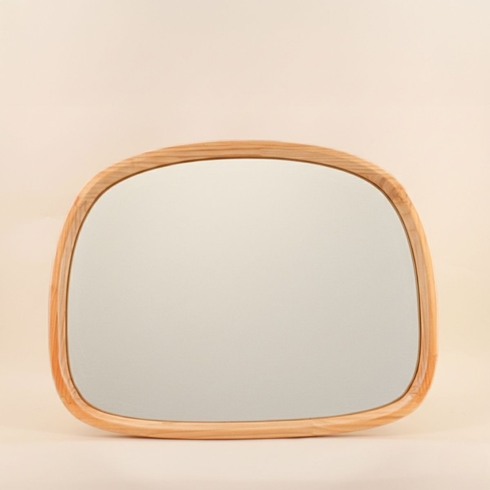 Miroir organique en pin naturel 49x64cm | Hashtag Déco