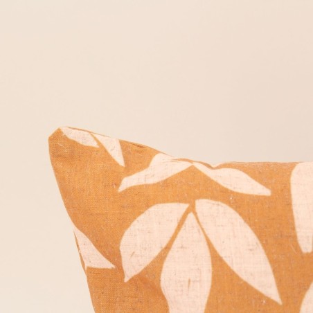 Coussin feuillage ocre coton 30x70cm | Hashtag Déco