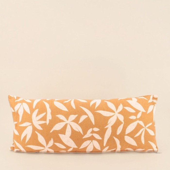 Coussin feuillage ocre coton 30x70cm | Hashtag Déco