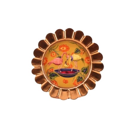 Plateau métal laqué Asian Fauna Ø22cm | Hashtag Déco