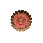 Plateau métal laqué Asian Fauna Ø22cm | Hashtag Déco