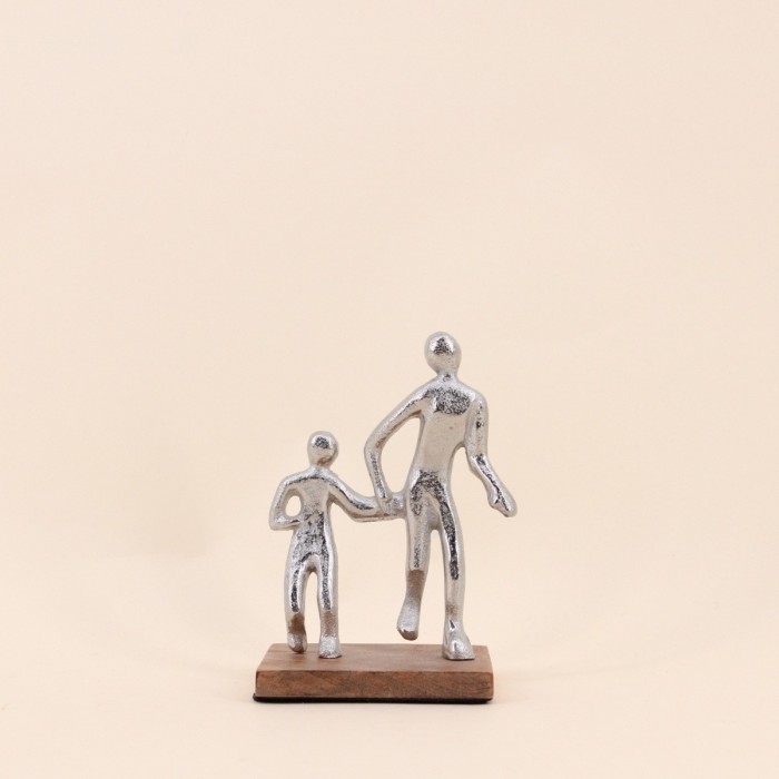 Objet déco famille en métal noir 15cm | Hashtag Déco