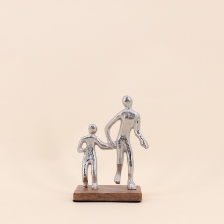 Objet déco famille en métal noir 15cm | Hashtag Déco