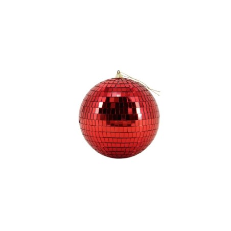 Boule à facettes 15cm plastique rouge | Hashtag Déco