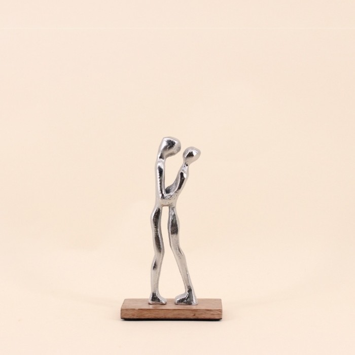 Objet déco couple 19cm résine noir | Hashtag Déco