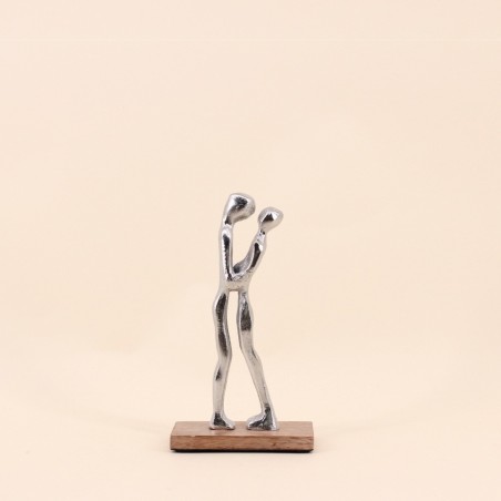 Objet déco couple 19cm résine noir | Hashtag Déco