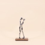 Objet déco couple 19cm résine noir | Hashtag Déco