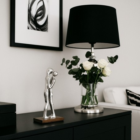 Objet déco couple 19cm résine noir | Hashtag Déco