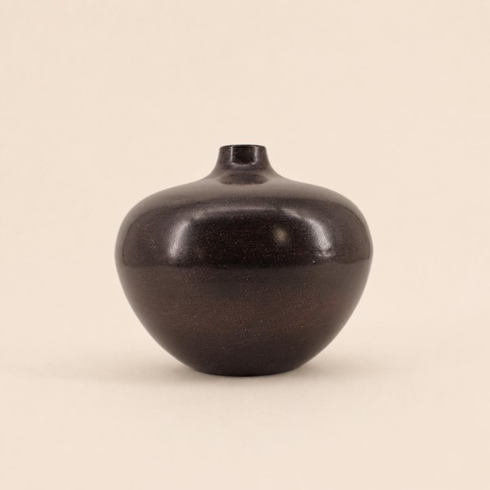 Vase design métal noir 27x24cm | Hashtag Déco