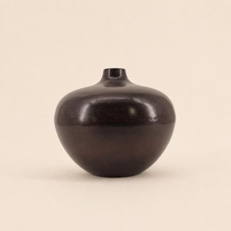 Vase design métal noir 27x24cm | Hashtag Déco