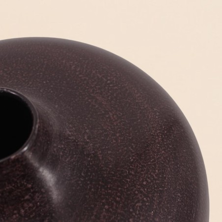 Vase design métal noir 27x24cm | Hashtag Déco