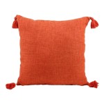 Coussin extérieur orange 45x45cm en coton | Hashtag Déco