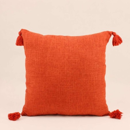 Coussin extérieur orange 45x45cm en coton | Hashtag Déco