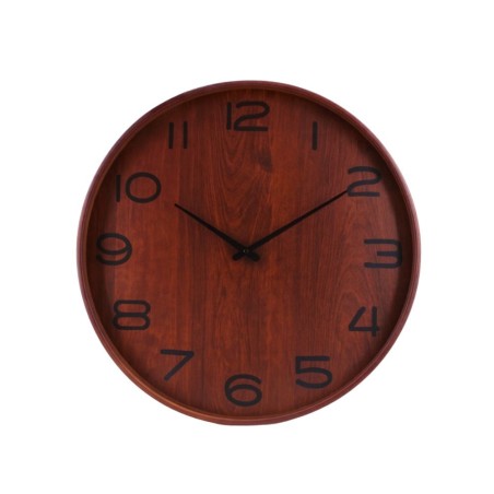 Horloge ronde bois foncé 55cm | Hashtag Déco