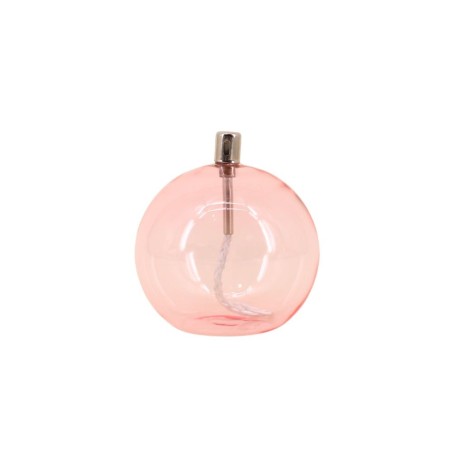 Lampe à huile verre rose soufflé - charme assuré | Hashtag Déco