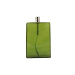 Lampe à huile cube verre soufflé vert | Hashtag Déco