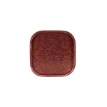 Plateau métal motifs relief 26cm élégant | Hashtag Déco