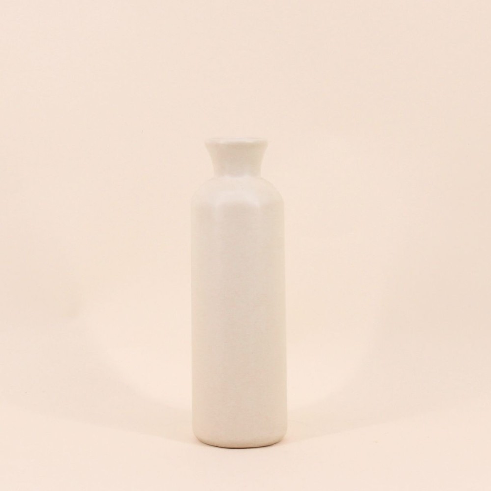 Vase en céramique blanc 27cm élégant | Hashtag Déco