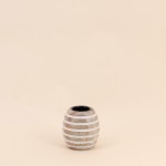 Bougeoir en bois rayé 10cm, style naturel | Hashtag Déco