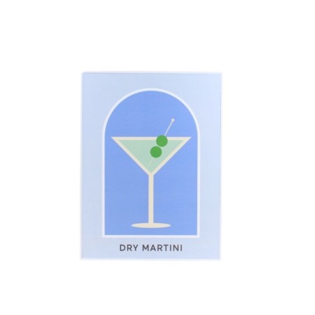 Toile colorée Dry Martini en MDF bleu vert | Hashtag Déco