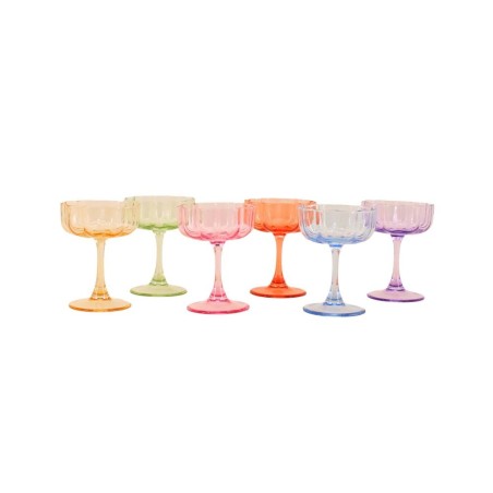 Set de 6 coupes en verre coloré pour vos réceptions | Hashtag Déco
