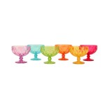 Set de 6 coupes verre coloré à facettes | Hashtag Déco