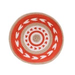 Corbeille murale en corde terracotta 30cm | Hashtag Déco
