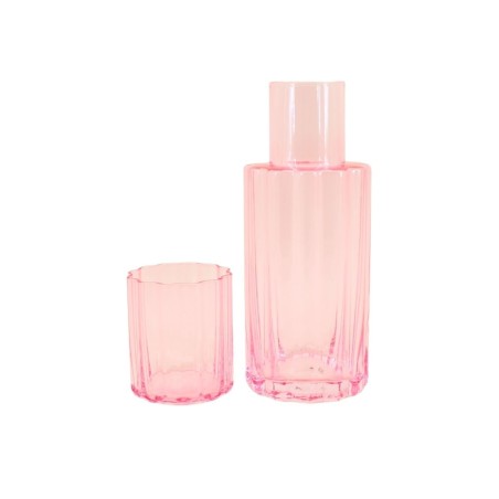 Carafe en verre coloré avec verre assorti | Hashtag Déco
