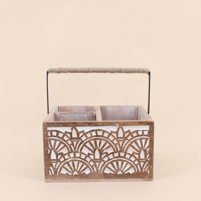 Panier en bois naturel 20x12cm | Hashtag Déco