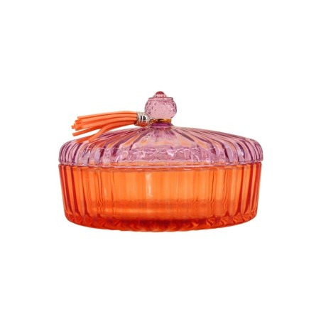 boîte en verre strié coloré 14x8cm chic et pratique | Hashtag Déco