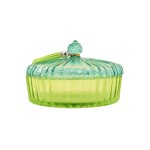 boîte en verre strié coloré 14x8cm chic et pratique | Hashtag Déco