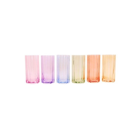 Set de 6 verres colorés en verre | Hashtag Déco
