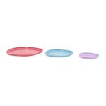 Set de 3 plateaux forme organique en métal coloré
