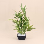 Bambou artificiel pot céramique blanc 40cm | Hashtag Déco