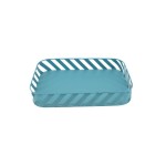 Plateau en métal bleu ajouré 25x35cm | Hashtag Déco