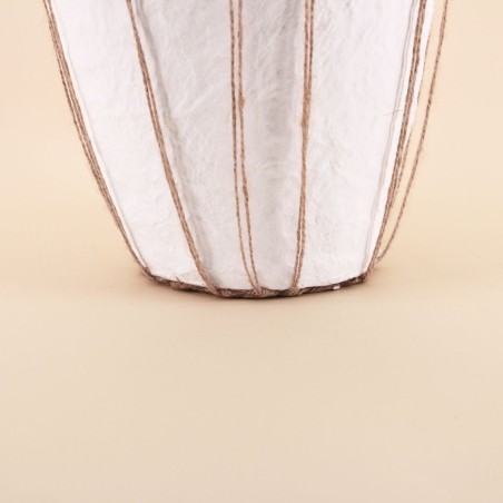 Vase papier maché blanc marron 34cm | Hashtag Déco