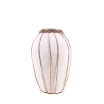 Vase papier maché blanc marron 34cm | Hashtag Déco