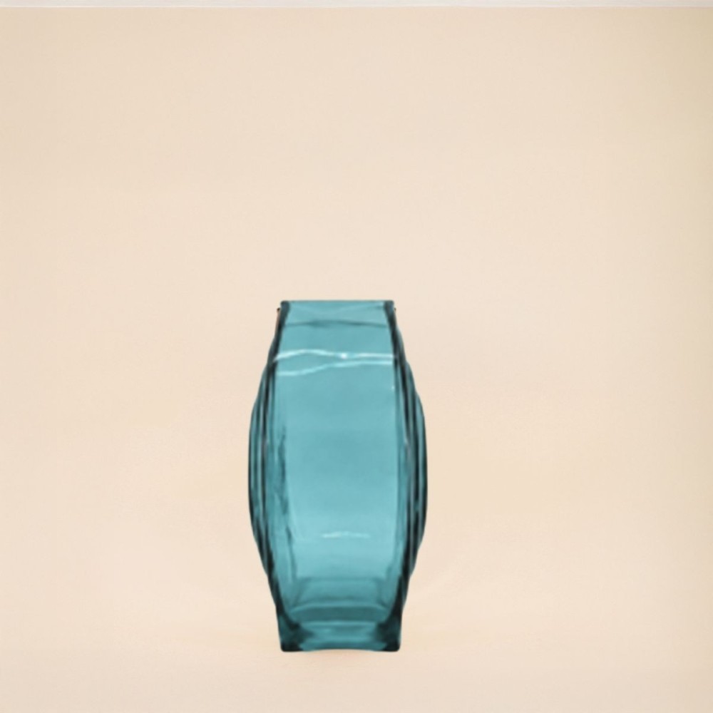Vase verre vintage géométrique h19cm élégant | Hashtag Déco