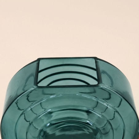 Vase verre vintage géométrique h19cm élégant | Hashtag Déco