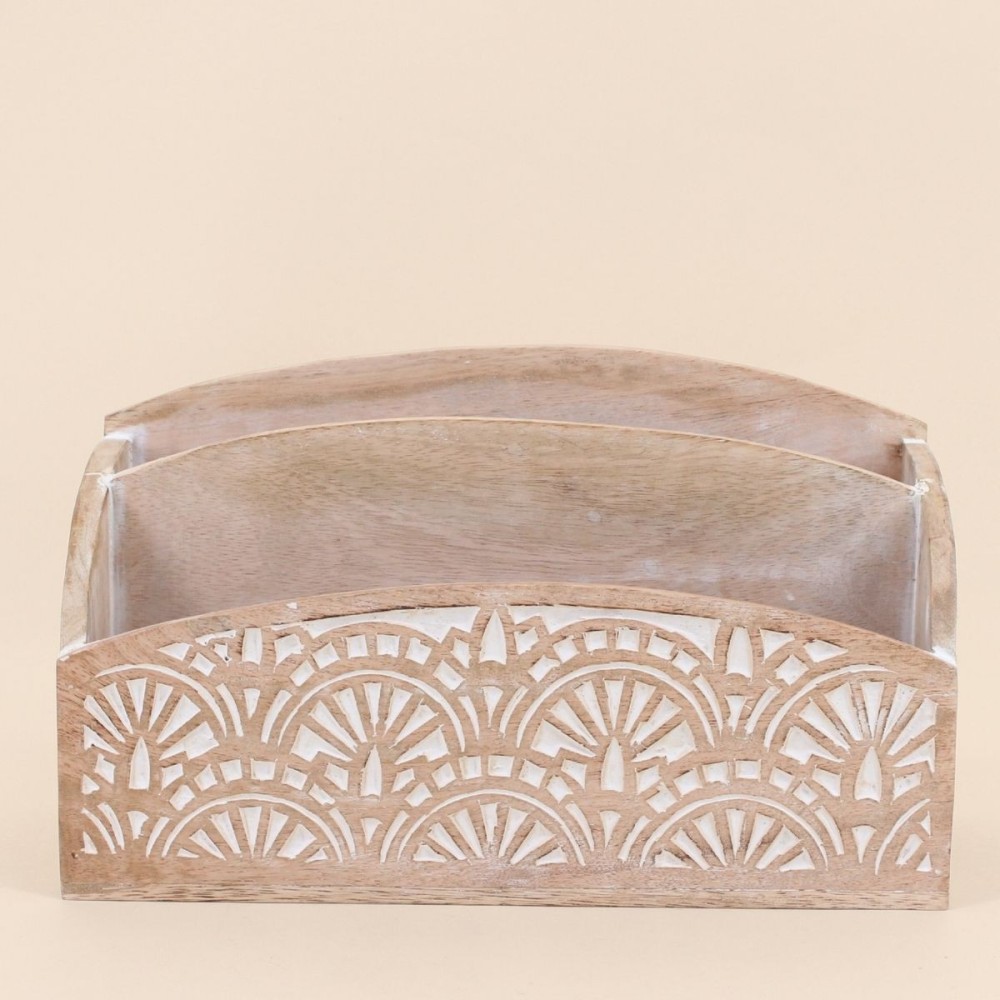 Rangement bureau bois motifs naturel 31x18cm | Hashtag Déco