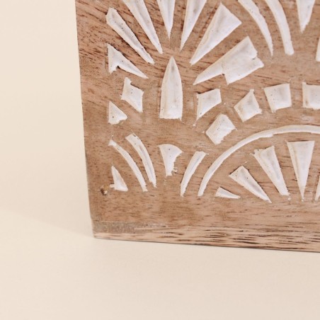 Rangement bureau bois motifs naturel 31x18cm | Hashtag Déco