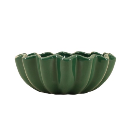 Coupe céramique alvéolée 24cm verte | Hashtag Déco