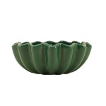 Coupe céramique alvéolée 24cm verte | Hashtag Déco
