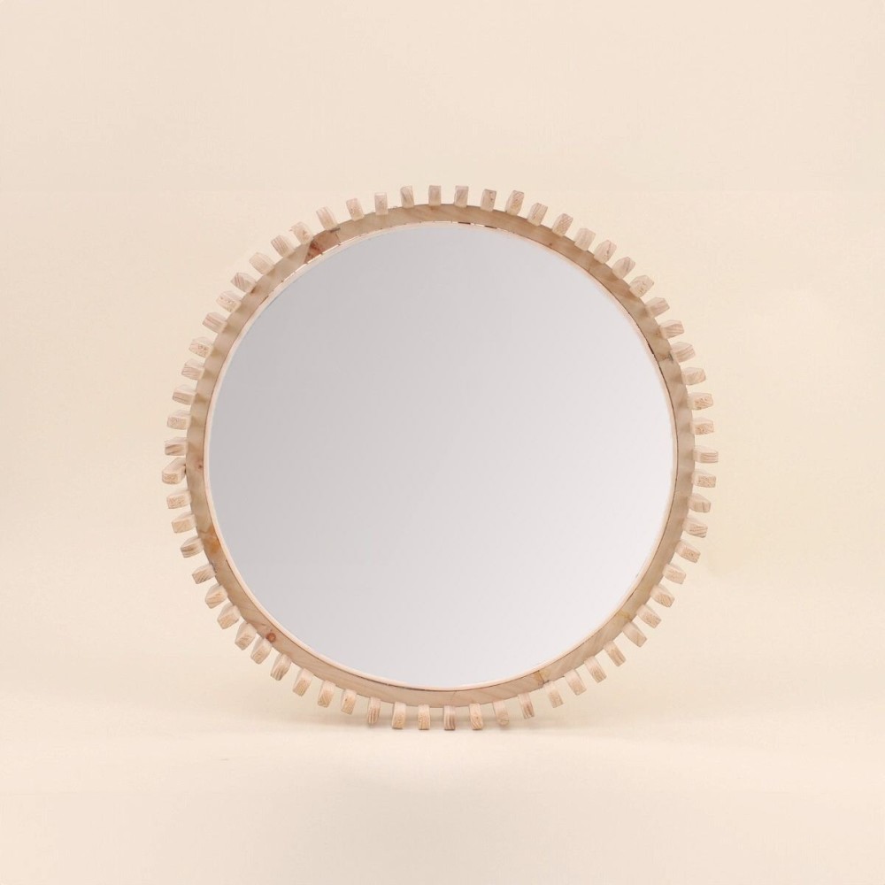 Miroir rond bois naturel 45cm | Hashtag Déco
